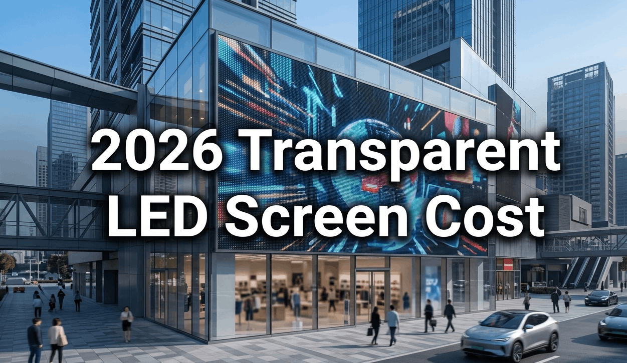 تكلفة شاشة LED شفافة لعام 2026: دليل الأسعار الكامل